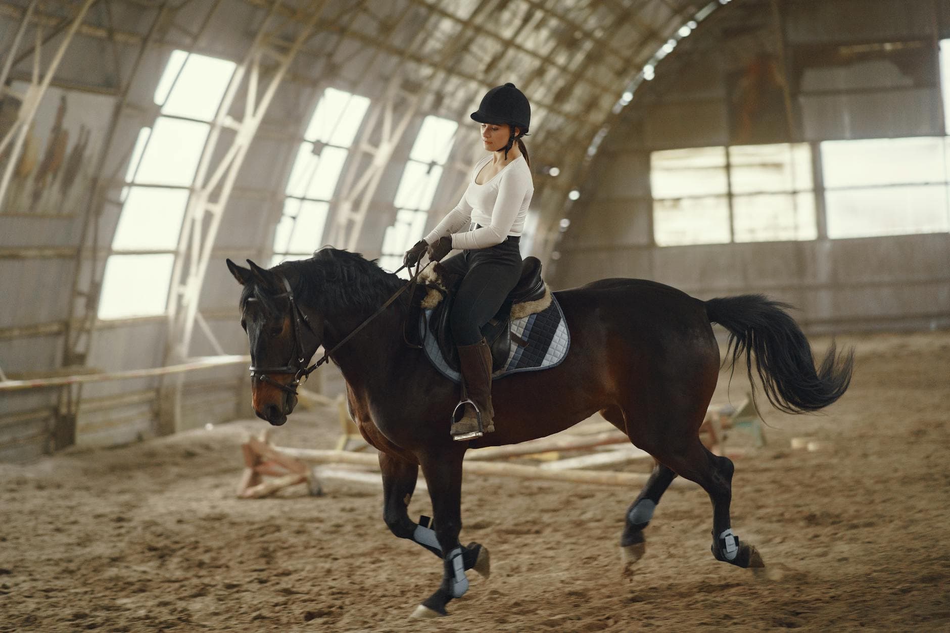 Dressage at a UK equestrian venue